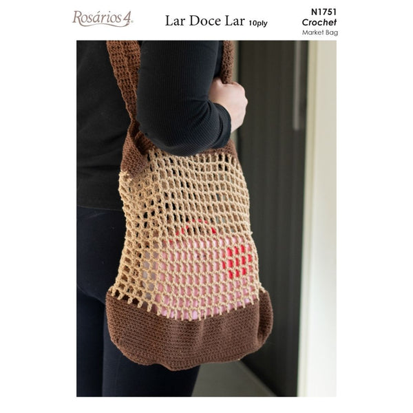 Naturally Pattern Leaflet Rosarios 4 Lar Doce Lar Market Bag N1751