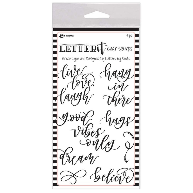 Ranger Letter It 4 INCH x 6 INCH Stamp Set Encouragement