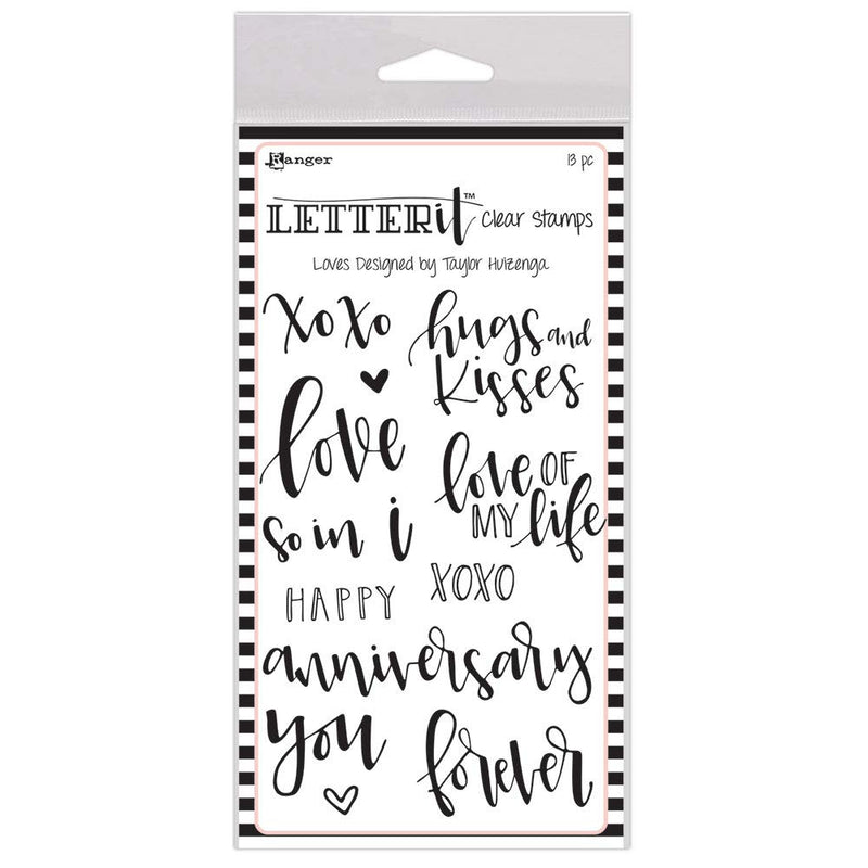 Ranger Letter It 4 INCH x 6 INCH Stamp Set Loves