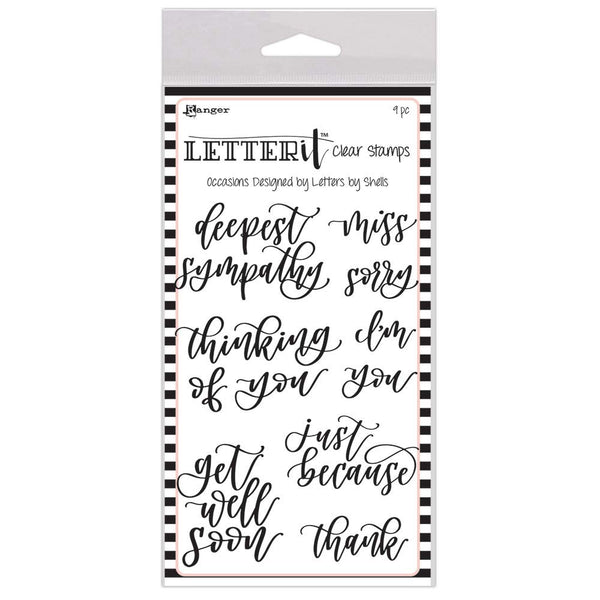 Ranger Letter It 4 INCH x 6 INCH Stamp Set Occasions