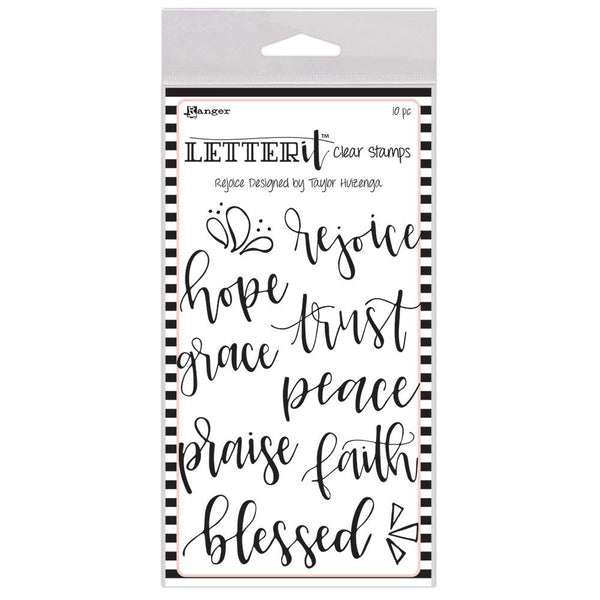 Ranger Letter It 4 INCH x 6 INCH Stamp Set Rejoice