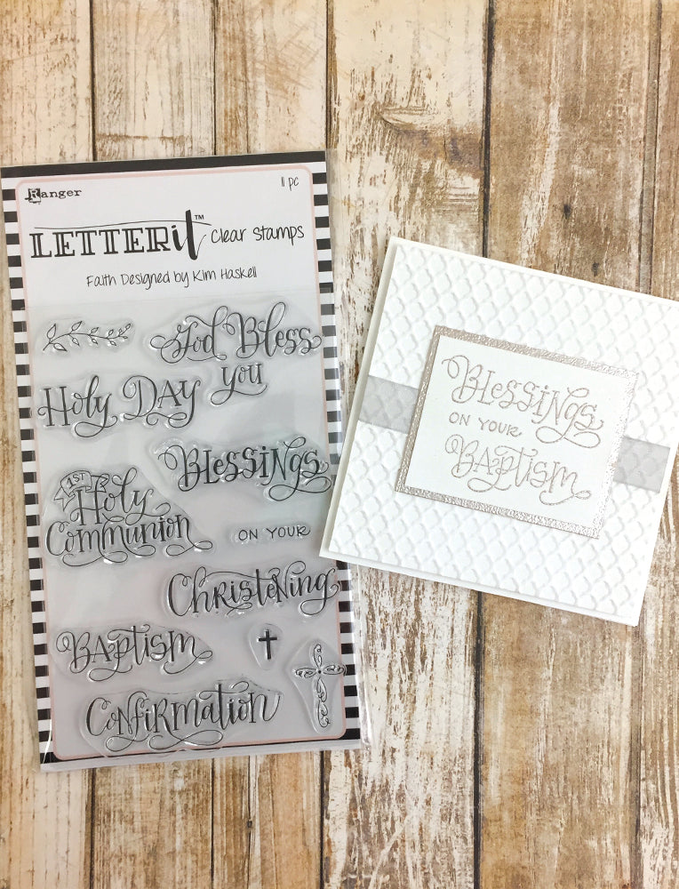 Ranger Letter It 4 INCH x 6 INCH Stamp Set Faith