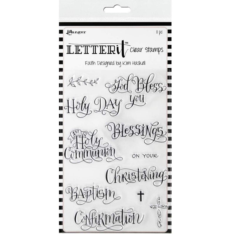 Ranger Letter It 4 INCH x 6 INCH Stamp Set Faith