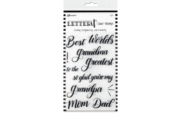 Ranger Letter It 4 INCH x 6 INCH Stamp Set Family