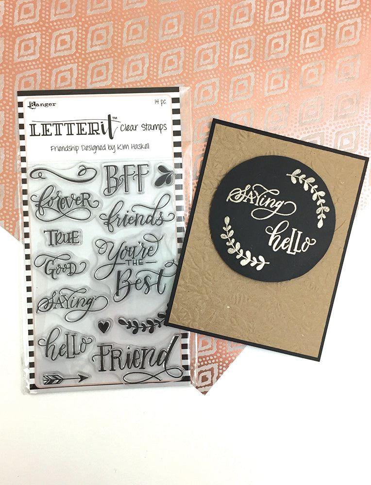 Ranger Letter It 4 INCH x 6 INCH Stamp Set Friendship