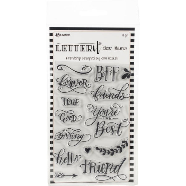 Ranger Letter It 4 INCH x 6 INCH Stamp Set Friendship