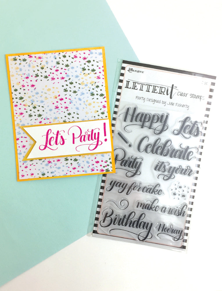 Ranger Letter It 4 INCH x 6 INCH Stamp Set Party