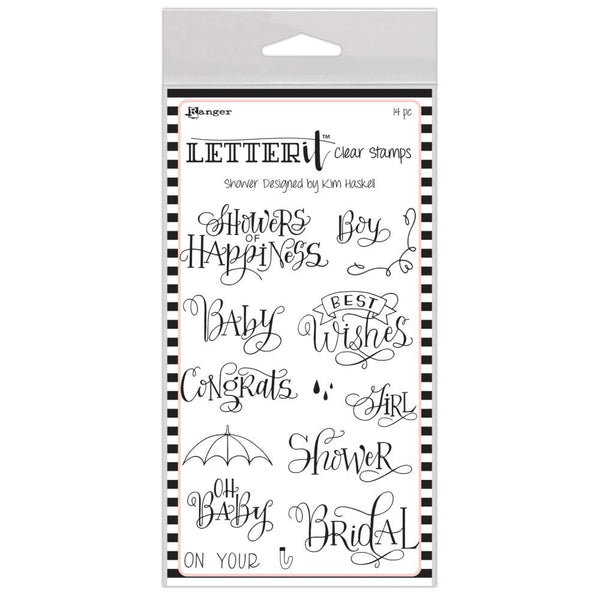 Ranger Letter It 4 INCH x 6 INCH Stamp Set Shower