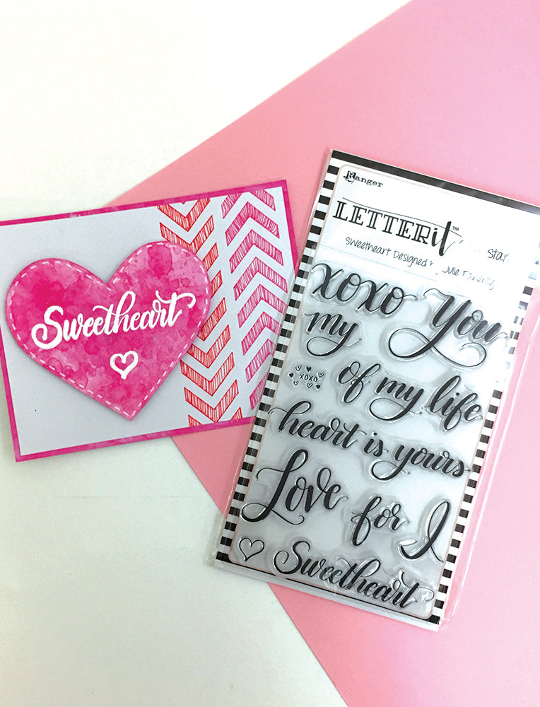 Ranger Letter It 4 INCH x 6 INCH Stamp Set Sweetheart