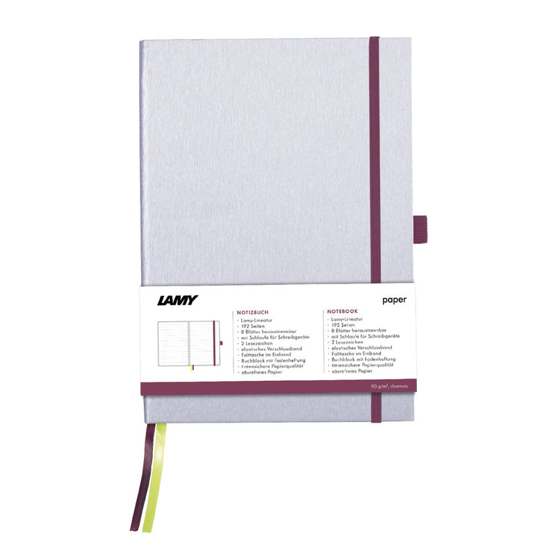 Lamy A6 Hard Cover Notebook + Fountain Pen Gift Set Black/Purple