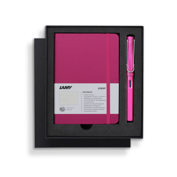 Lamy A6 Soft Cover Notebook + Fountain Pen Gift Set Pink