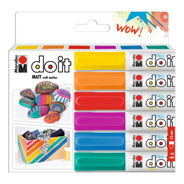 Marabu Do It Matt Craft Markers Set Of 6