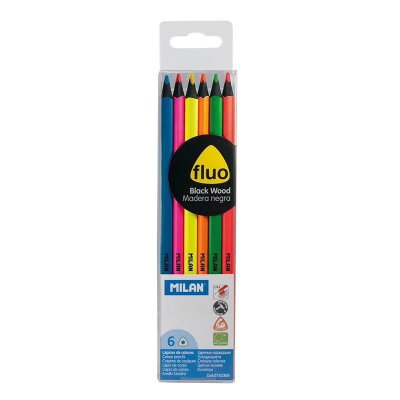 Milan Fluoro Pencils  - Pack Of 6