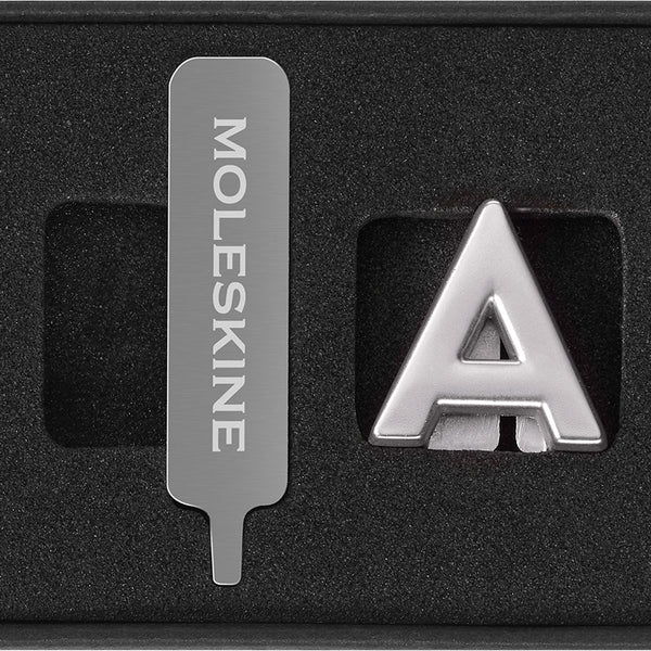 Moleskine A-Z Silver Letter Pins#Design_A