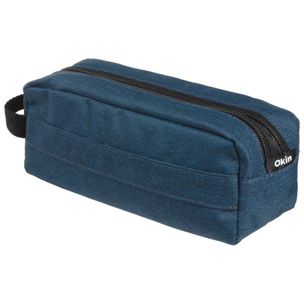 Icon Pencil Case Barrel 2 Zip Dark Blue 22x8x8cm