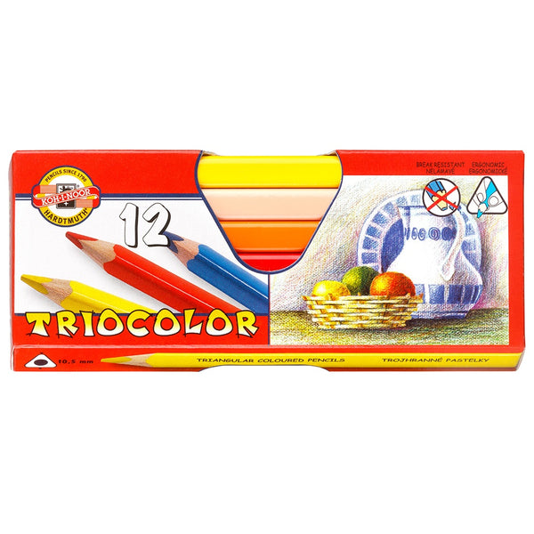 Koh-I-Noor Tricolour Triangular Pencils Pack of 12