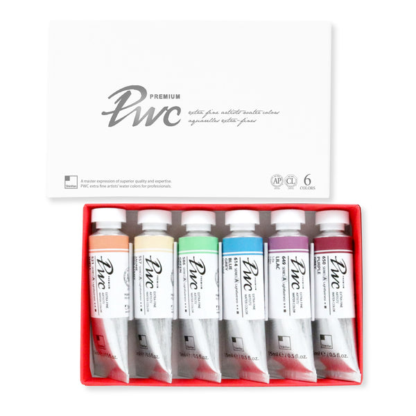 ShinHan PWC Extra Fine 15ml Watercolour Paints Set Of 6 - Tint A