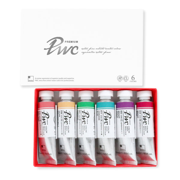 ShinHan PWC Extra Fine 15ml Watercolour Paints Set Of 6 - Tint B