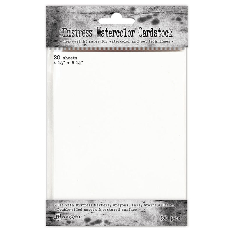 Ranger Distress 4.25X5.5 INCH Watercolour Cardstock Pack of 20