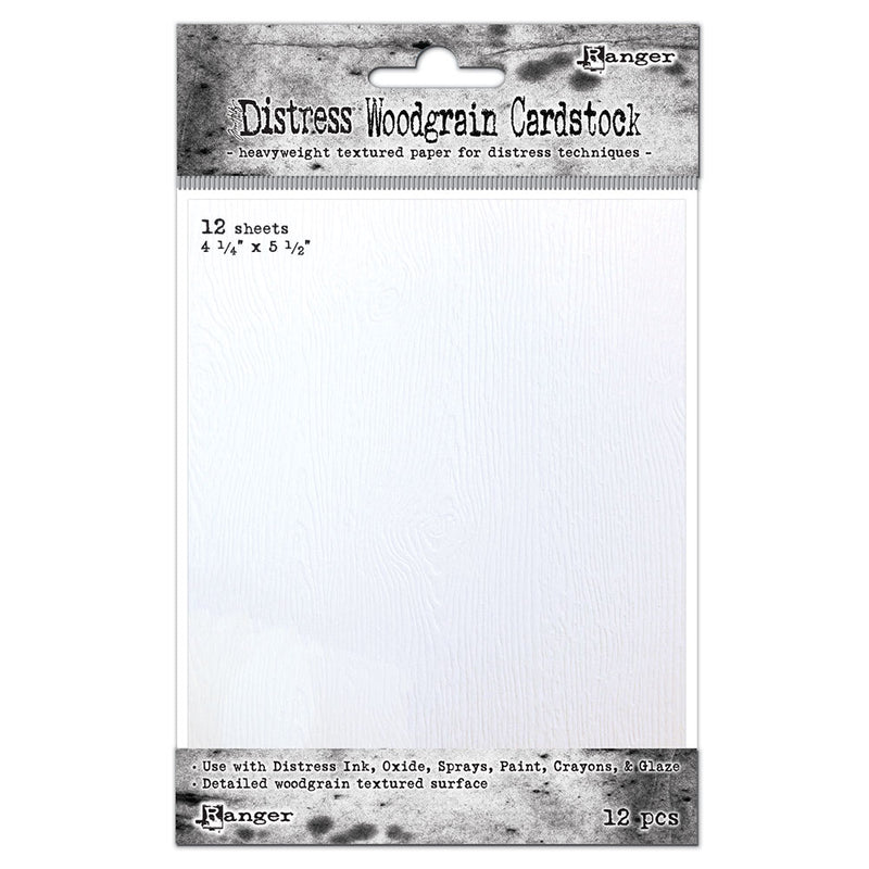 Ranger Distress 4.25X5.5 INCH Woodgrain Paper Pack of 12