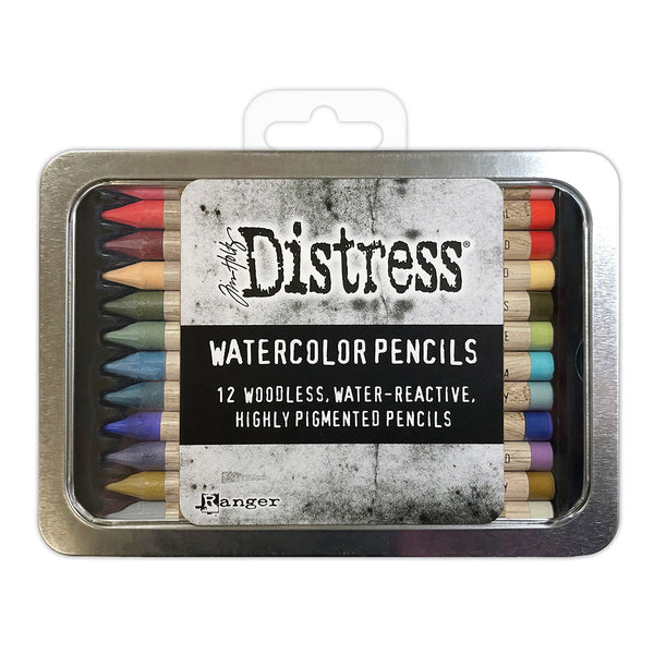 Ranger Distress Watercolour Pencils Set #6 Tin of 12 Colours