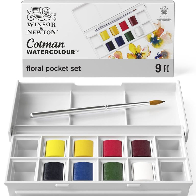 Winsor & Newton Cotman Watercolour Pocket Paint Set Floral