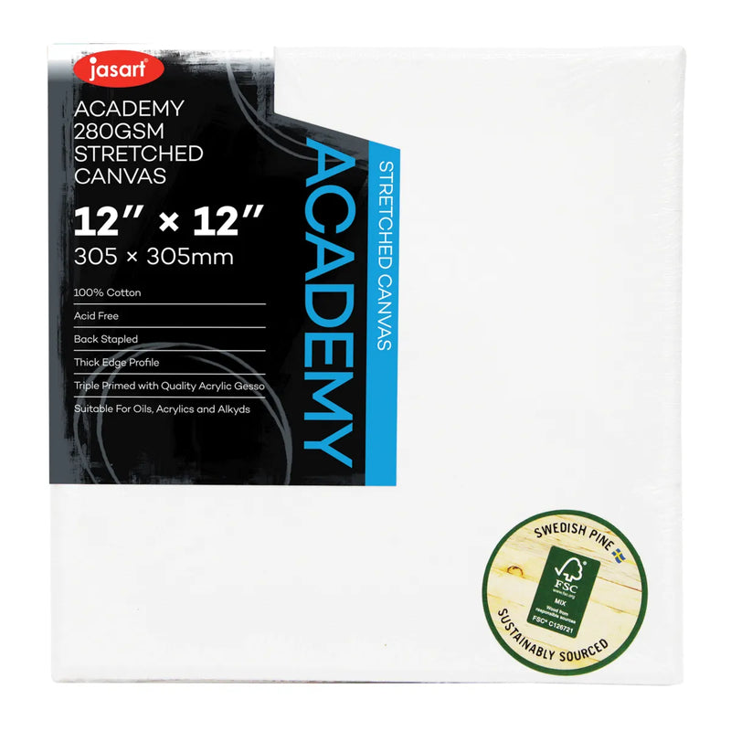 Jasart Academy 3/4 Inch Thin Edge Canvases Pack of 8