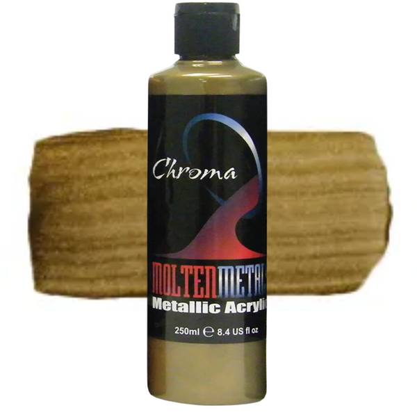 Chroma Molten Metals Metallic Acrylic Paints 250ml#Colour_AGED BRONZE