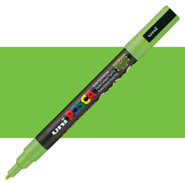 Uni Posca Markers PC-3M Fine 0.9-1.3mm Bullet Tip#Colour_APPLE GREEN