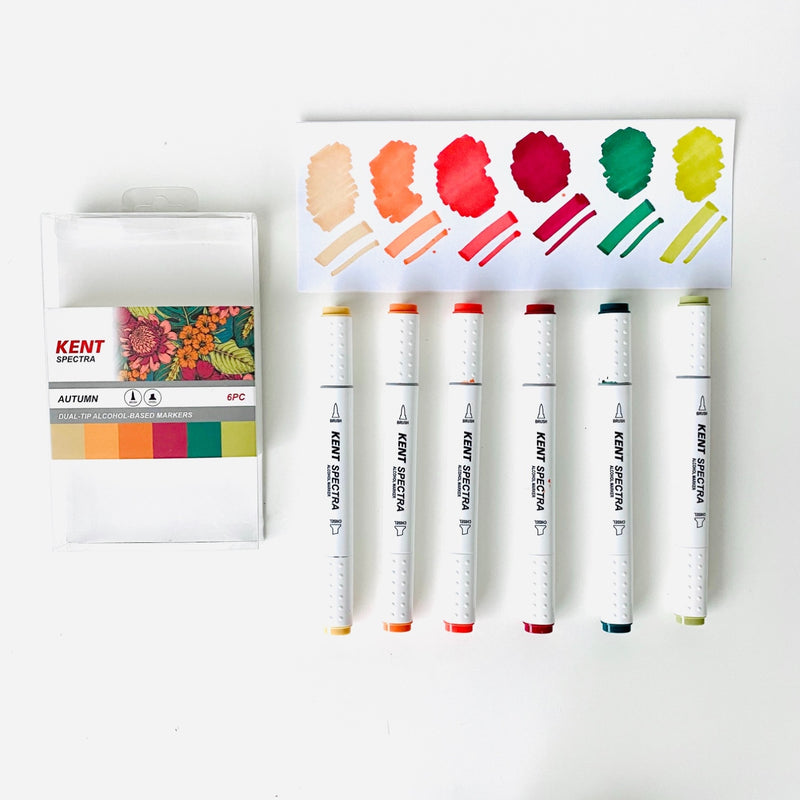 Kent Spectra Graphic Design Marker Autumn Set Of 6