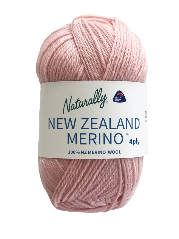 Naturally New Zealand Merino Yarn 4ply#Colour_BABY PINK (397) - NEW