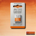 Winsor & Newton Professional Watercolour Half Pan#Colour_BURNT SIENNA (S1)