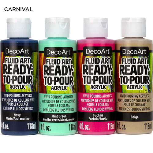 Decoart Fluidart Carnival Paint Pouring Kit