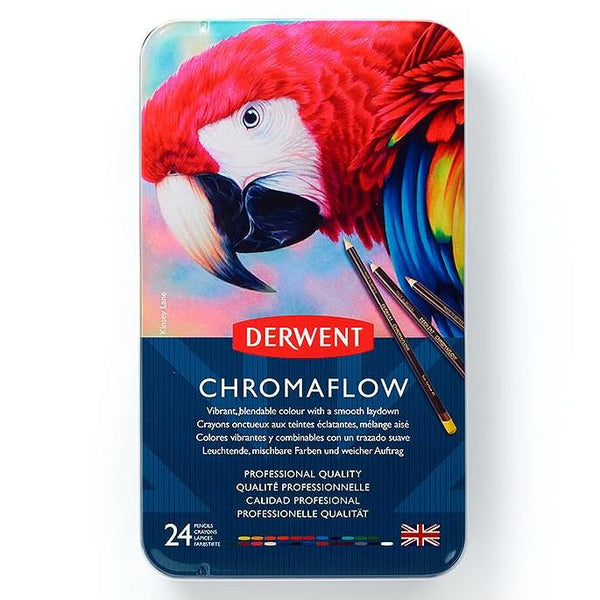 Derwent Chromaflow Coloured Pencils Tin of 24