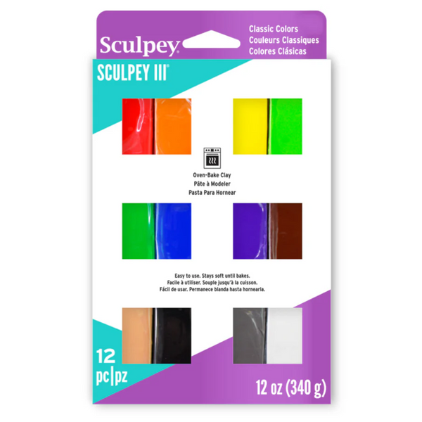 Sculpey III Oven Bake Clay Classic Set Of 12