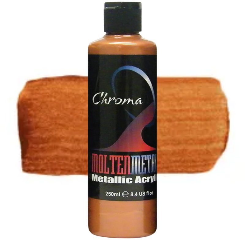 Chroma Molten Metals Metallic Acrylic Paints 250ml