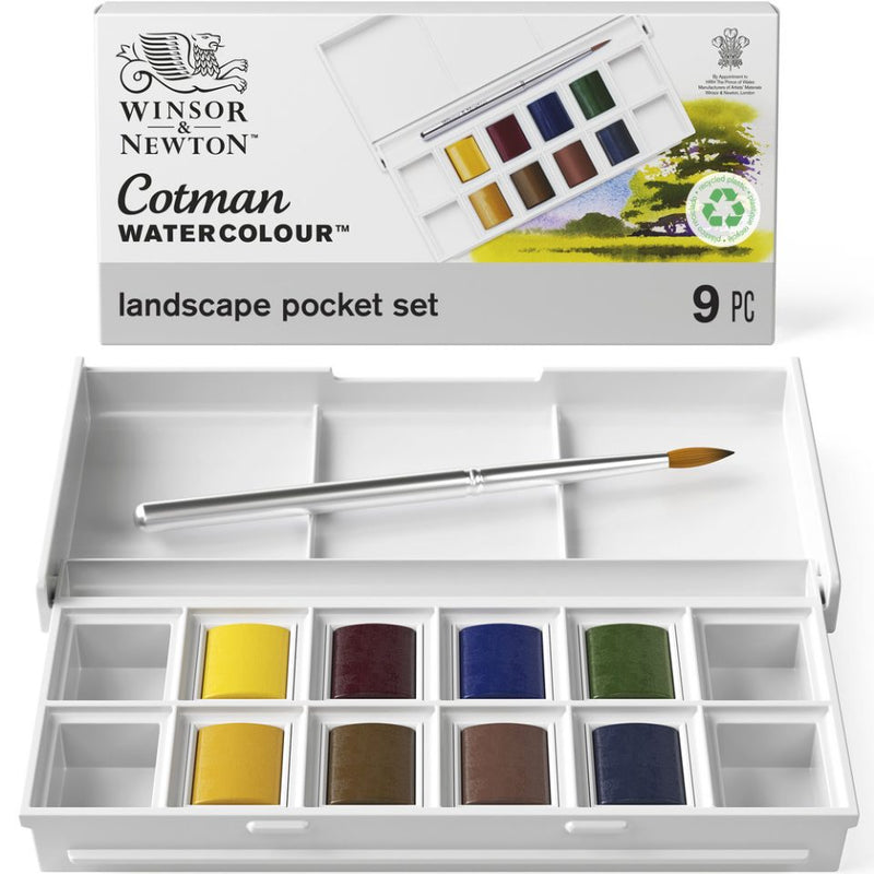 Winsor & Newton Cotman Watercolour Pocket Paint Set Landscape