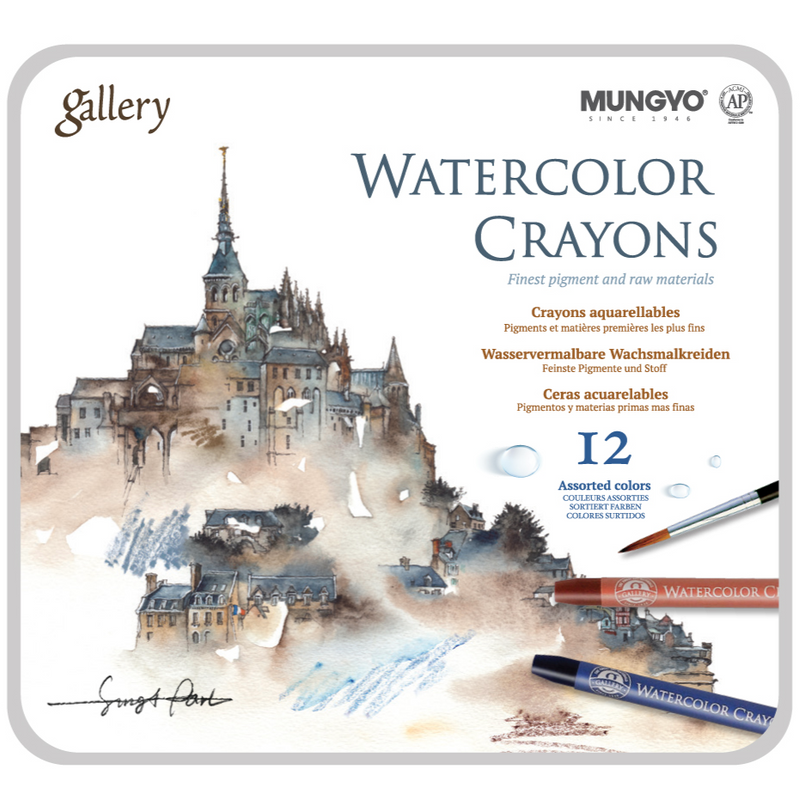 Mungyo Gallery Watercolour Crayons Set of 12