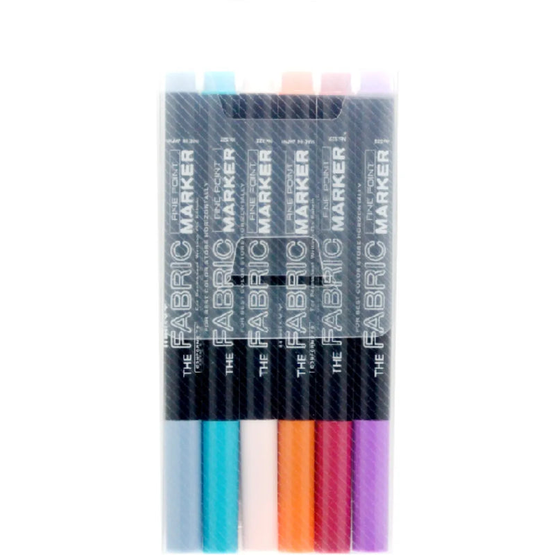 Marvy Fine Fabric Marker Pastel Set Of 6