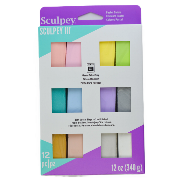 Sculpey III Oven Bake Clay Pastel Set Of 12