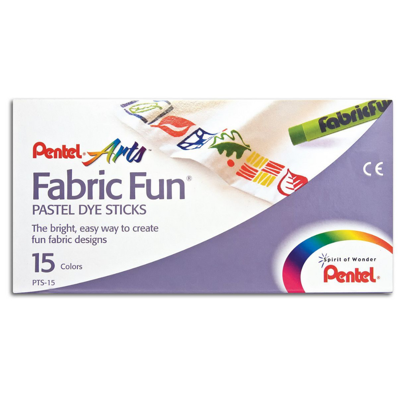 Pentel Fabric Fun Pastel Dye Sticks Assorted Set of 15