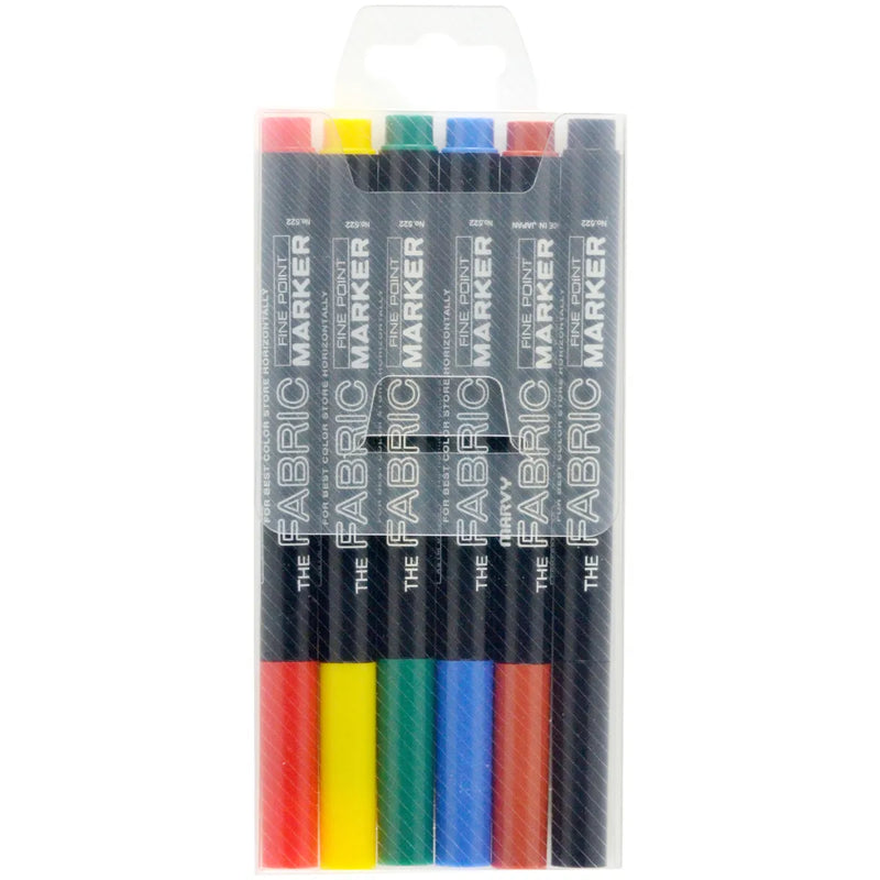 Marvy Fine Fabric Marker Primary Set Of 6