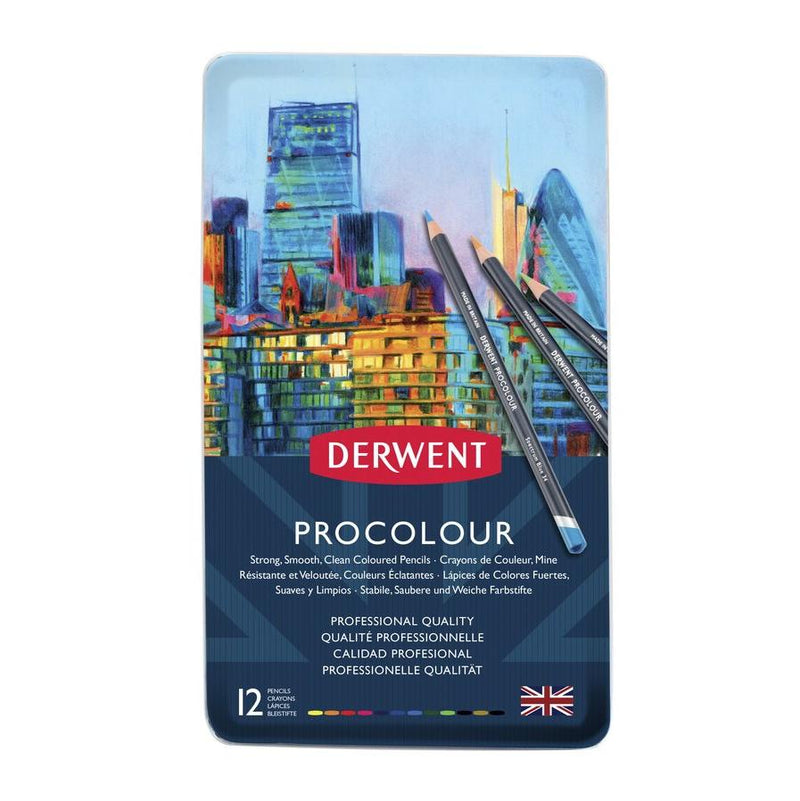 Derwent Procolour Pencils Tin Of 12