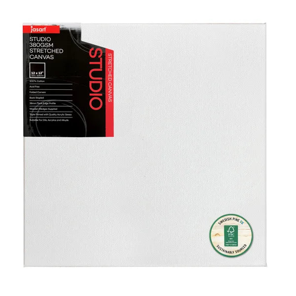 Jasart Studio 1.5 Inch Thick Edge Canvases Pack of 6