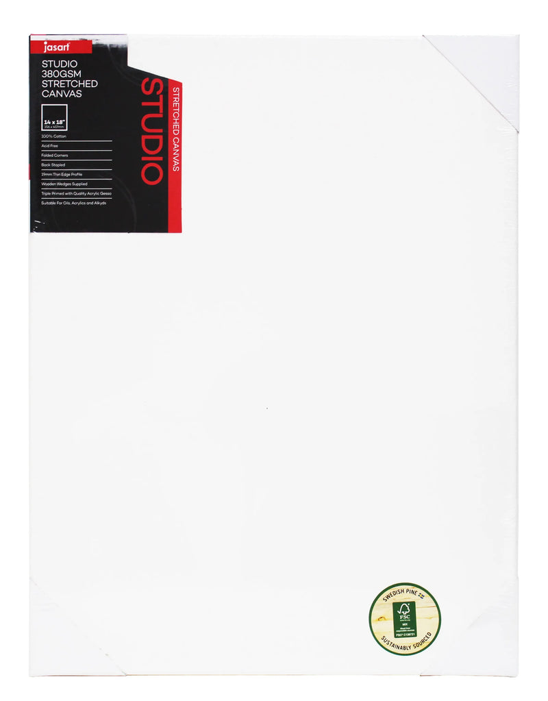 Jasart Studio 1.5 Inch Thick Edge Canvases Pack of 6