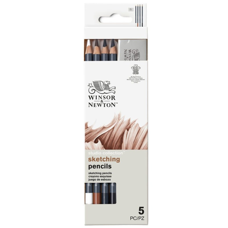 Winsor & Newton Studio Sketching Pencil Blister 4 With Eraser