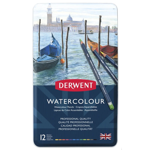 Derwent Watercolour Pencil Tin of 12