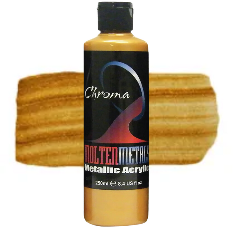 Chroma Molten Metals Metallic Acrylic Paints 250ml