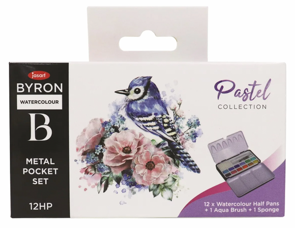 Jasart Byron Watercolour Pocket Set Of 12 - Pastel