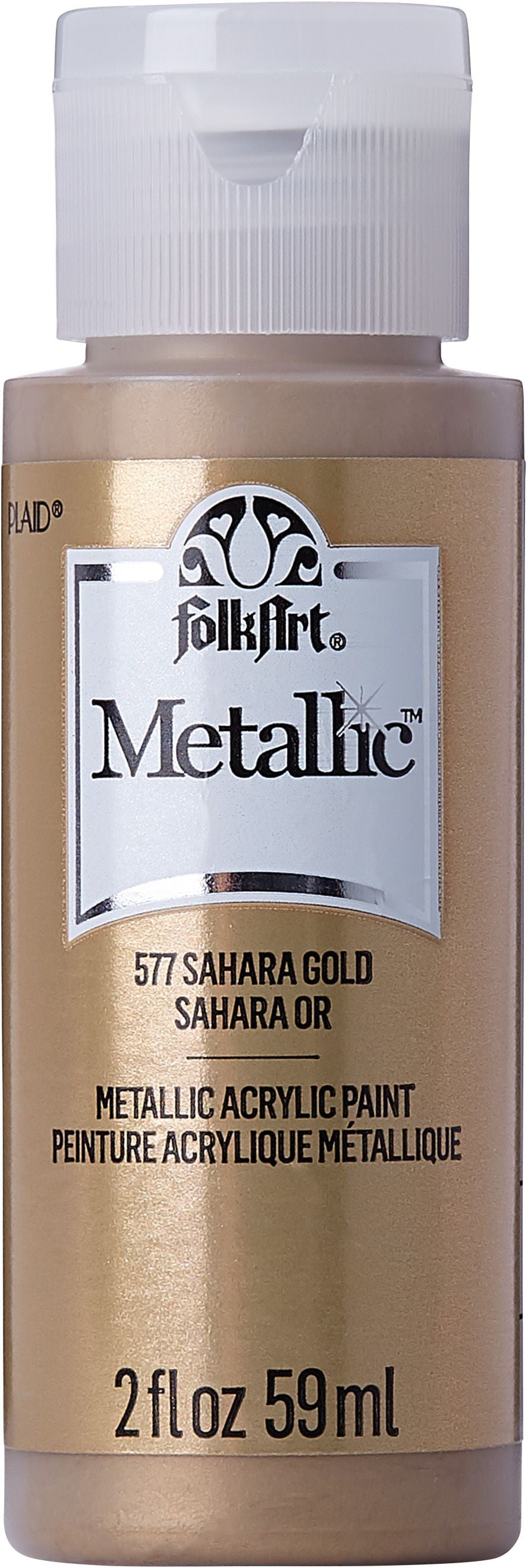  FolkArt Acrylic Metallic Paint, 2 Fl Oz (Pack of 1), Sequin  Black